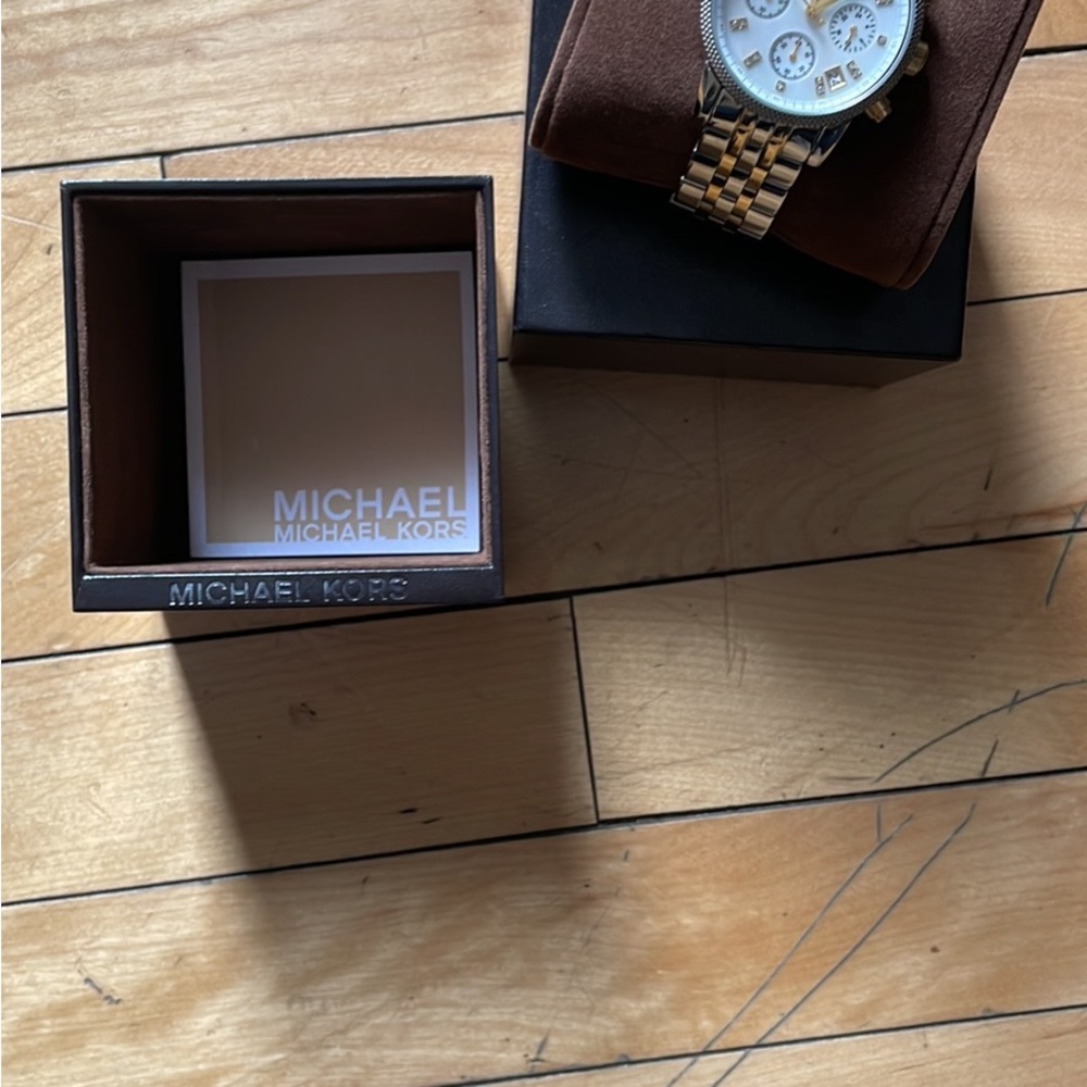 NEW - Michael Kors Ritz Chronograph Two Tone Steel Watch - Picture 3 of 7